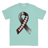 Seafoam Gray Ribbon American Football Classic Tee - BundleAndBundleShop