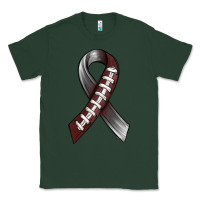 Sports Green Gray Ribbon American Football Classic Tee - BundleAndBundleShop