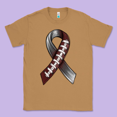 Gray Ribbon American Football Classic Tee Designed By Bundleandbundleshop