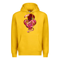 Lemon heart glass vase love tickets with rose Premium Hoodie - RanaPortraitStore