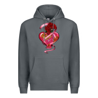 Rock heart glass vase love tickets with rose Premium Hoodie - RanaPortraitStore