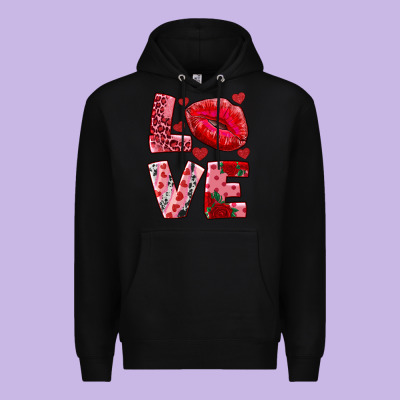 Premium Hoodie love kiss