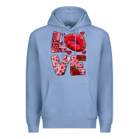 Colony Blue love kiss Premium Hoodie - RanaPortraitStore