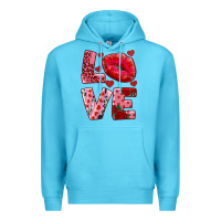 Ocean Blue love kiss Premium Hoodie - RanaPortraitStore