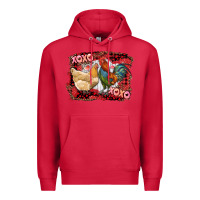 Cardinal xoxo rooster and chicken Premium Hoodie - RanaPortraitStore