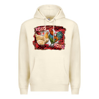 Sandshell xoxo rooster and chicken Premium Hoodie - RanaPortraitStore