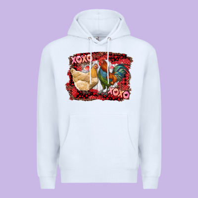 Premium Hoodie xoxo rooster and chicken