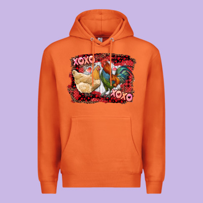 Premium Hoodie xoxo rooster and chicken