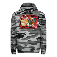 Slate Camo xoxo rooster and chicken Premium Hoodie - RanaPortraitStore