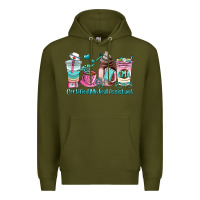 Army Green certified medical assistant coffee cup Premium Hoodie - AdoDesignShop
