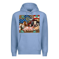 Colony Blue American farm animals Premium Hoodie - RanaPortraitStore