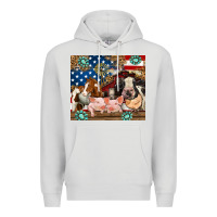 Dove Grey American farm animals Premium Hoodie - RanaPortraitStore