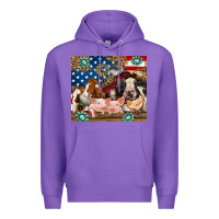 Purple American farm animals Premium Hoodie - RanaPortraitStore
