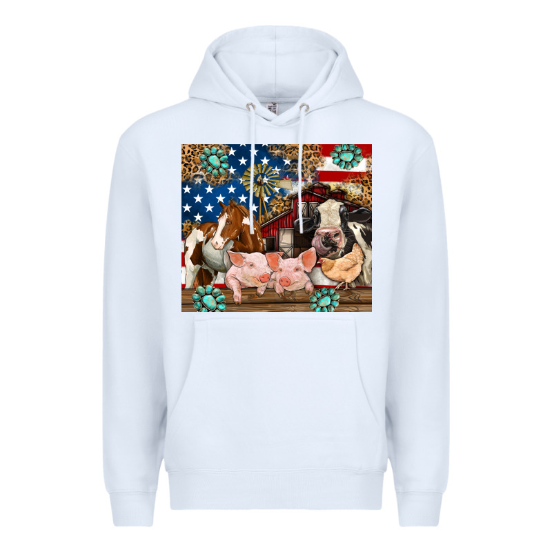 American Farm Animals Premium Hoodie by RanaPortraitStore | Teevron