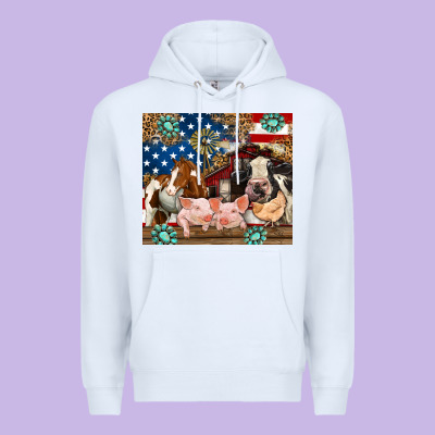Premium Hoodie American farm animals