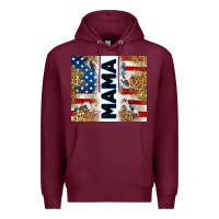 Burgundy American mama Premium Hoodie - RanaPortraitStore