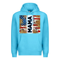Ocean Blue American mama Premium Hoodie - RanaPortraitStore