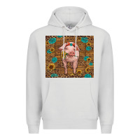 Dove Grey baby pig Premium Hoodie - RanaPortraitStore