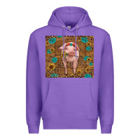 Purple baby pig Premium Hoodie - RanaPortraitStore