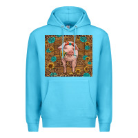 Ocean Blue baby pig Premium Hoodie - RanaPortraitStore
