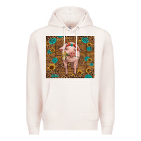Pale Pink baby pig Premium Hoodie - RanaPortraitStore
