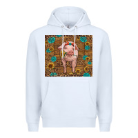 White baby pig Premium Hoodie - RanaPortraitStore