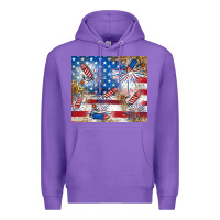 Purple American Premium Hoodie - RanaPortraitStore