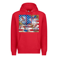 Red American Premium Hoodie - RanaPortraitStore