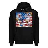 Black American Premium Hoodie - RanaPortraitStore