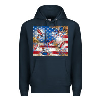 Navy American Premium Hoodie - RanaPortraitStore