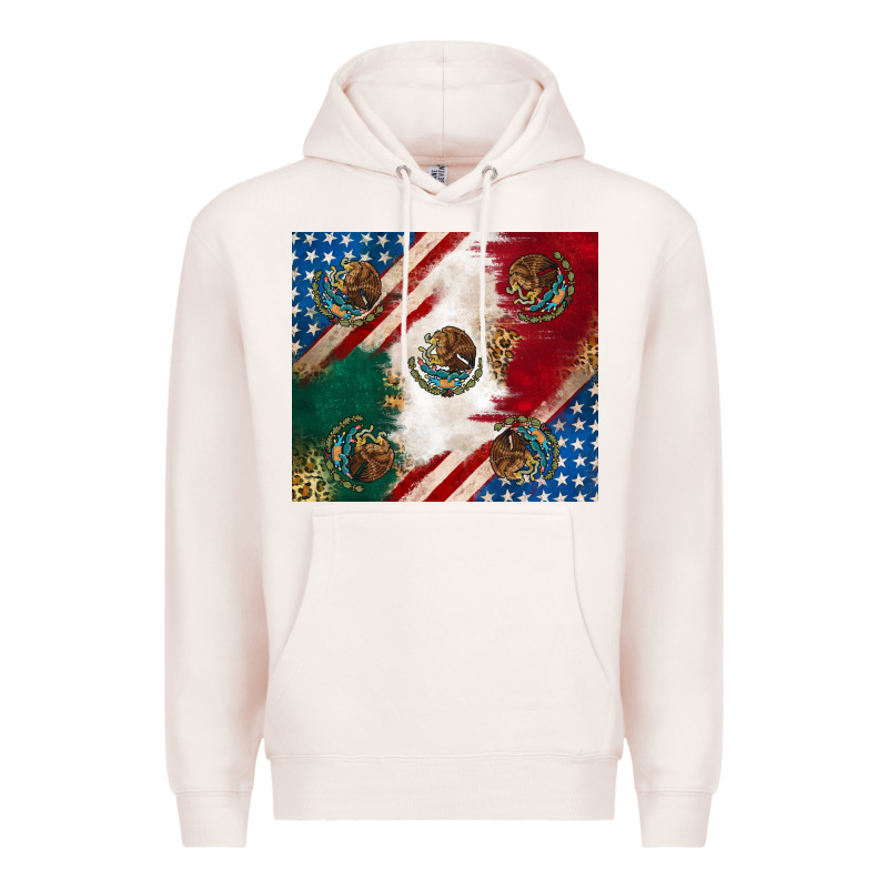 American With Mexican Flag Premium Hoodie by RanaPortraitStore | Teevron