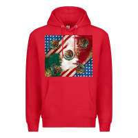 Red American with mexican flag Premium Hoodie - RanaPortraitStore