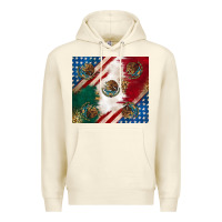 Sandshell American with mexican flag Premium Hoodie - RanaPortraitStore