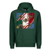 Sports Green American with mexican flag Premium Hoodie - RanaPortraitStore