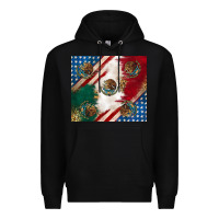 Black American with mexican flag Premium Hoodie - RanaPortraitStore