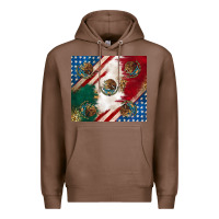 Chestnut American with mexican flag Premium Hoodie - RanaPortraitStore