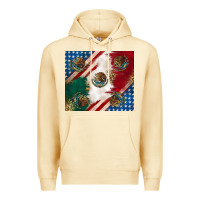 Pina Colada American with mexican flag Premium Hoodie - RanaPortraitStore