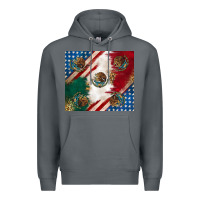 Rock American with mexican flag Premium Hoodie - RanaPortraitStore