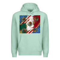 Seafoam American with mexican flag Premium Hoodie - RanaPortraitStore