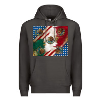 Smoke American with mexican flag Premium Hoodie - RanaPortraitStore