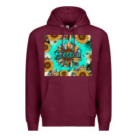 Burgundy blessed sunflowers Premium Hoodie - RanaPortraitStore
