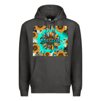 Charcoal Heather blessed sunflowers Premium Hoodie - RanaPortraitStore