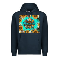 Navy blessed sunflowers Premium Hoodie - RanaPortraitStore