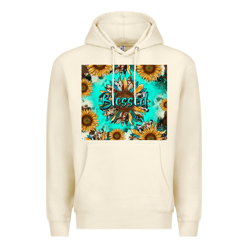 Blessed Sunflowers Premium Hoodie by RanaPortraitStore | Teevron