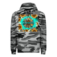 Slate Camo blessed sunflowers Premium Hoodie - RanaPortraitStore