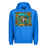 True Royal bull skull sunflowers Premium Hoodie - RanaPortraitStore