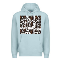 Blue Mist cowhide pattern Premium Hoodie - RanaPortraitStore