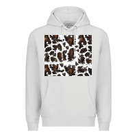 Dove Grey cowhide pattern Premium Hoodie - RanaPortraitStore