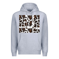 Heather Grey cowhide pattern Premium Hoodie - RanaPortraitStore