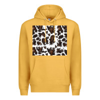 Mustard cowhide pattern Premium Hoodie - RanaPortraitStore